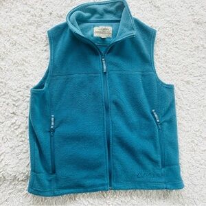 Cabela's Teal Women's Fleece Outerwear Zip Up Vest Size Large